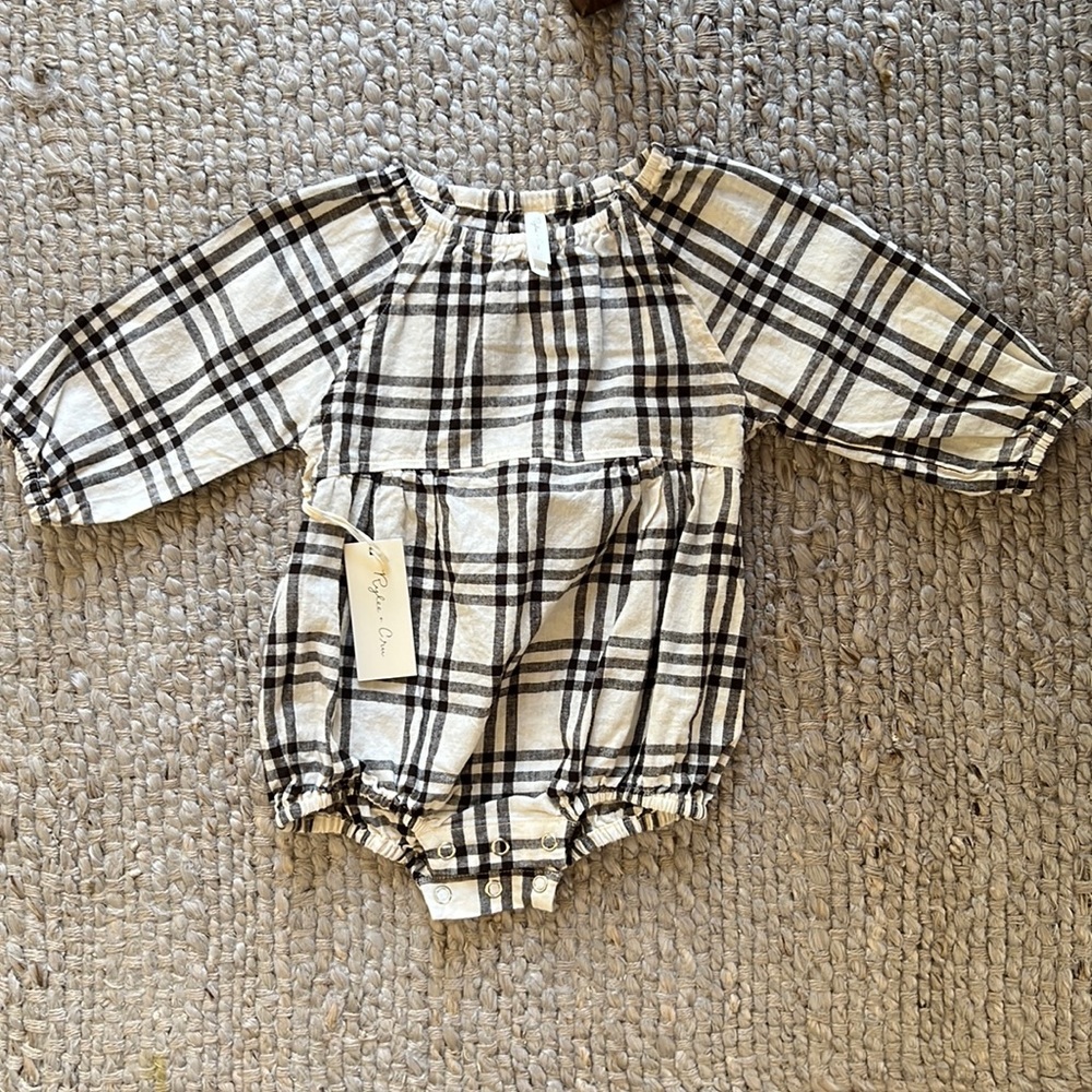 Rylee and Crew plaid bubble. 6-12 month. NWT